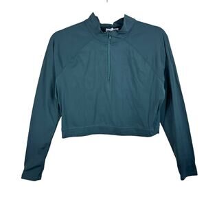Better/Together Green Cropped Long Sleeve 1/2 Zip Sporty Athletic Top‎ Size XL
